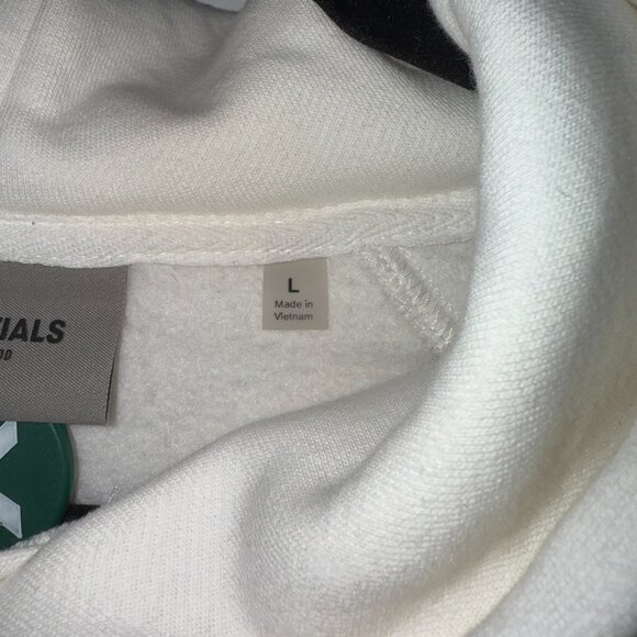 FEAR OF GOD ESSENTIALS 3D Silicon Applique Pullover Hoodie White L - Picture 7 of 11